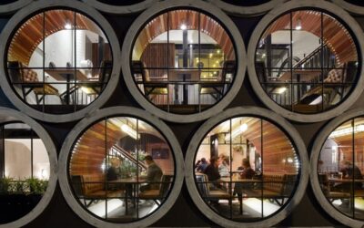 Tubos de hormigón transformados en elementos arquitectónicos y espacios habitables